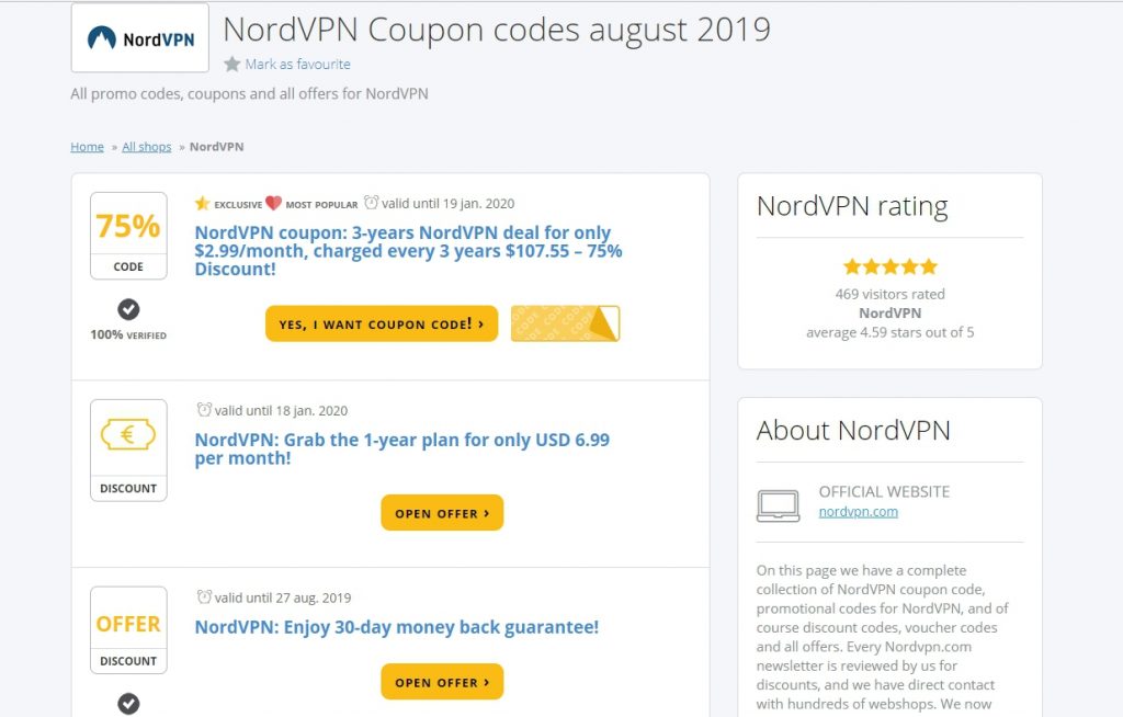 nord vpn discount code